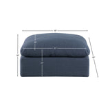Comfy Fabric Upholstered Modular Ottoman