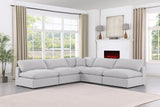 Comfy Modular Sectional - Luxurious Linen Fabric with Overstuffed Cushions for Ultimate Comfort and Style