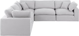 Comfy Modular Sectional – Luxurious Linen Textured Fabric with Plush Down Feather Cushions for Comfort