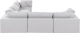 Comfy Modular Sectional – Luxurious Linen Textured Fabric with Plush Down Feather Cushions for Comfort