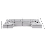 Comfy Modular Sectional - Luxurious Linen Fabric Seating with Plush Cushions for Ultimate Relaxation