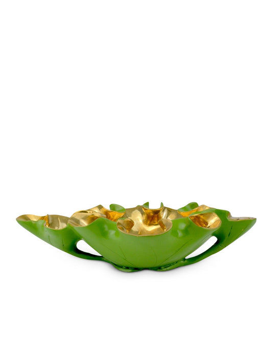 Wrapped Lotus Leaf Green Bowl
