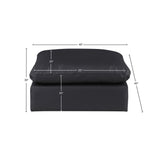 Comfy Fabric Upholstered Modular Ottoman
