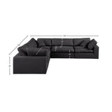 Comfy Modular Sectional – Luxurious Linen Textured Fabric with Plush Down Feather Cushions for Comfort