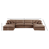 Comfy Modular Sectional - Luxurious Linen Fabric Seating with Plush Cushions for Ultimate Relaxation