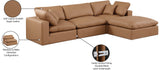 Comfy Modular Sectional Sofa - Luxurious Vegan Leather, Overstuffed Cushions for Ultimate Comfort