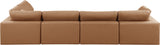 Comfy Modular Sectional Sofa in Vegan Leather - Stylish, Adaptable, and Overstuffed for Ultimate Comfort