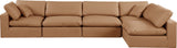 Comfy Modular Sectional Sofa in Vegan Leather - Stylish, Adaptable, and Overstuffed for Ultimate Comfort