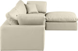 Comfy Modular Sectional Sofa - Luxurious Vegan Leather, Overstuffed Cushions for Ultimate Comfort