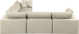 Comfy Modular Sectional – Luxurious Linen Textured Fabric with Plush Down Feather Cushions for Comfort