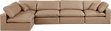 Comfy Modular Sectional Sofa in Vegan Leather - Stylish, Adaptable, and Overstuffed for Ultimate Comfort