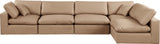 Comfy Modular Sectional Sofa in Vegan Leather - Stylish, Adaptable, and Overstuffed for Ultimate Comfort