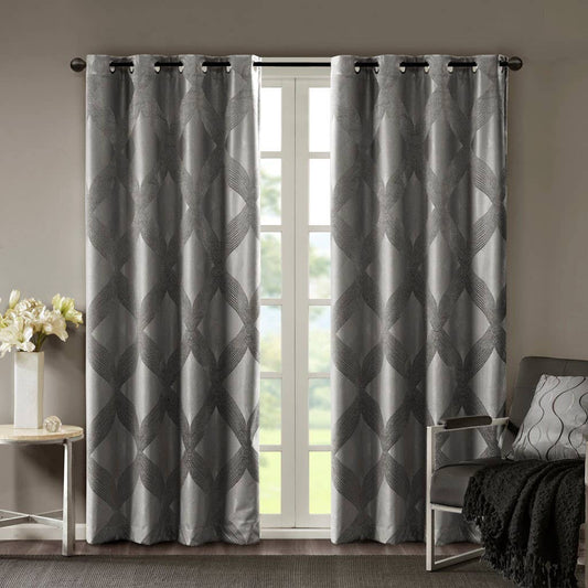 Ogee (Max Blackout) Window Curtain, Grey