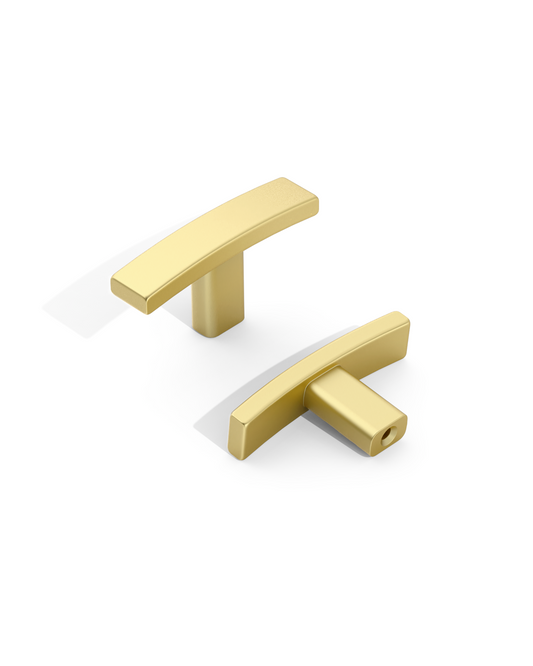 DESIGN1896 Brushed Gold Cabinet Knobs – Easy to Install, Perfect for Modern Drawers & Cabinets