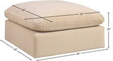 Comfy Fabric Upholstered Modular Ottoman