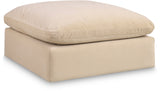Comfy Fabric Upholstered Modular Ottoman