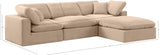 Comfy Modular Sectional Sofa - Luxurious Velvet, Overstuffed Cushions, Versatile Design for Comfort