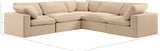 Comfy Modular Sectional – Luxurious Linen Textured Fabric with Plush Down Feather Cushions for Comfort
