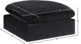 Comfy Fabric Upholstered Modular Ottoman