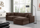 Comfy Modular Sectional Sofa - Luxurious Velvet, Overstuffed Cushions, Versatile Design for Comfort