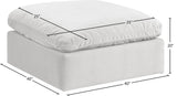 Comfy Fabric Upholstered Modular Ottoman