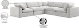 Comfy Modular Sectional – Luxurious Linen Textured Fabric with Plush Down Feather Cushions for Comfort