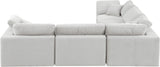 Comfy Modular Sectional – Luxurious Linen Textured Fabric with Plush Down Feather Cushions for Comfort