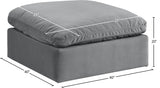 Comfy Fabric Upholstered Modular Ottoman