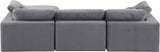 Comfy Modular Sectional Sofa - Luxurious Velvet, Overstuffed Cushions, Versatile Design for Comfort