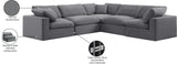 Comfy Modular Sectional – Luxurious Linen Textured Fabric with Plush Down Feather Cushions for Comfort
