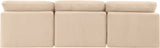 Indulge - Velvet 3 Seat Modular Armless Sofa