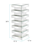 Mirror on Mirror Stepped Pedestal