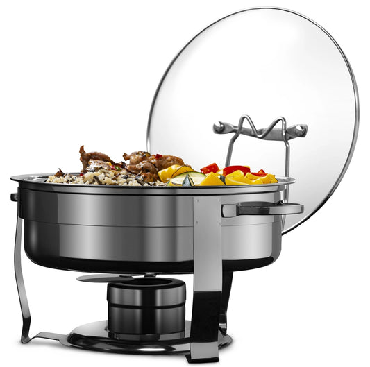 Kook Stainless Steel Chafing Dish with Glass Lid