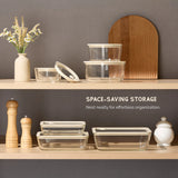 Kook 3-Piece Glass Food Storage Container Set