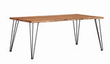 Sherman 71-Inch Live Edge Dining Table Natural Acacia