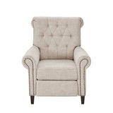 Push Back Recliner Single Sofa Reclining Chair, Cream *