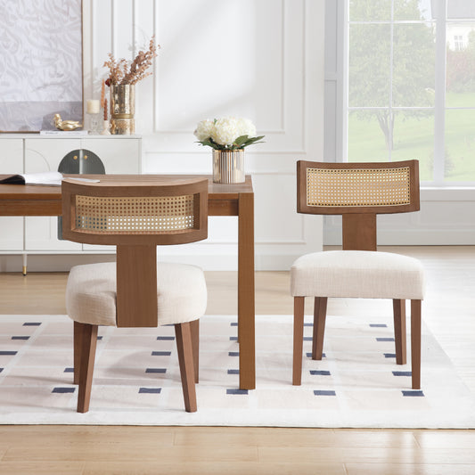 Payson Modern Cane Dining Chairs (Set of 2)