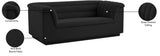 Cascade Loveseat - Modern Curved Arm Design with Deep Channel Tufting for Ultimate Comfort and Style