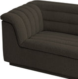 Cascade Loveseat - Modern Curved Arm Design with Deep Channel Tufting for Ultimate Comfort and Style