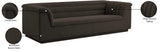Cascade Boucle Fabric Sofa - Modern Elegance with Curved Arms and Deep Channel Tufting for Comfort