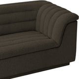 Cascade Boucle Fabric Sofa - Modern Elegance with Curved Arms and Deep Channel Tufting for Comfort