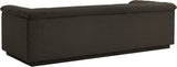 Cascade Boucle Fabric Sofa - Modern Elegance with Curved Arms and Deep Channel Tufting for Comfort
