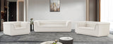 Cascade Loveseat - Modern Curved Arm Design with Deep Channel Tufting for Ultimate Comfort and Style