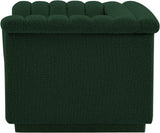 Cascade Chair - Modern Boucle Fabric Seating with Curved Arms and Deep Channel Tufting for Comfort