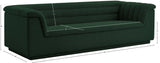 Cascade Boucle Fabric Sofa - Modern Elegance with Curved Arms and Deep Channel Tufting for Comfort