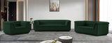 Cascade Boucle Fabric Sofa - Modern Elegance with Curved Arms and Deep Channel Tufting for Comfort