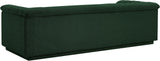 Cascade Boucle Fabric Sofa - Modern Elegance with Curved Arms and Deep Channel Tufting for Comfort