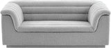 Cascade Loveseat - Modern Curved Arm Design with Deep Channel Tufting for Ultimate Comfort and Style
