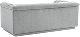 Cascade Loveseat - Modern Curved Arm Design with Deep Channel Tufting for Ultimate Comfort and Style
