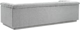Cascade Boucle Fabric Sofa - Modern Elegance with Curved Arms and Deep Channel Tufting for Comfort
